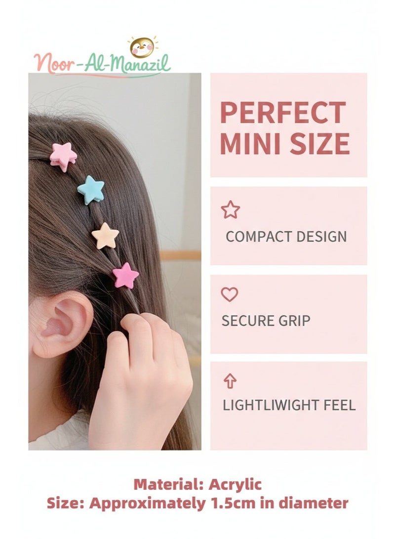 86 mini princess hair clips (1.5cm each) + 1 storage box, star design, perfect for girls' hair styling. Versatile colors, suitable for everyday baby hair accessories. - Image 2